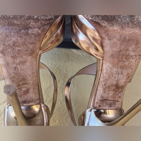Jimmy Choo Gold Mirror 4” Heel - Picture 11 of 11